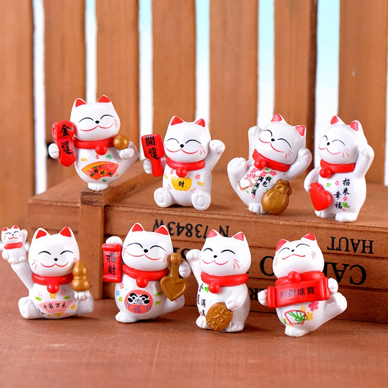 

Mini Lucky Cat Decoration Home Decor Kawaii Lucky Cat Maneki Neko Ornaments Creative Toy For Sculpture Statue Decor