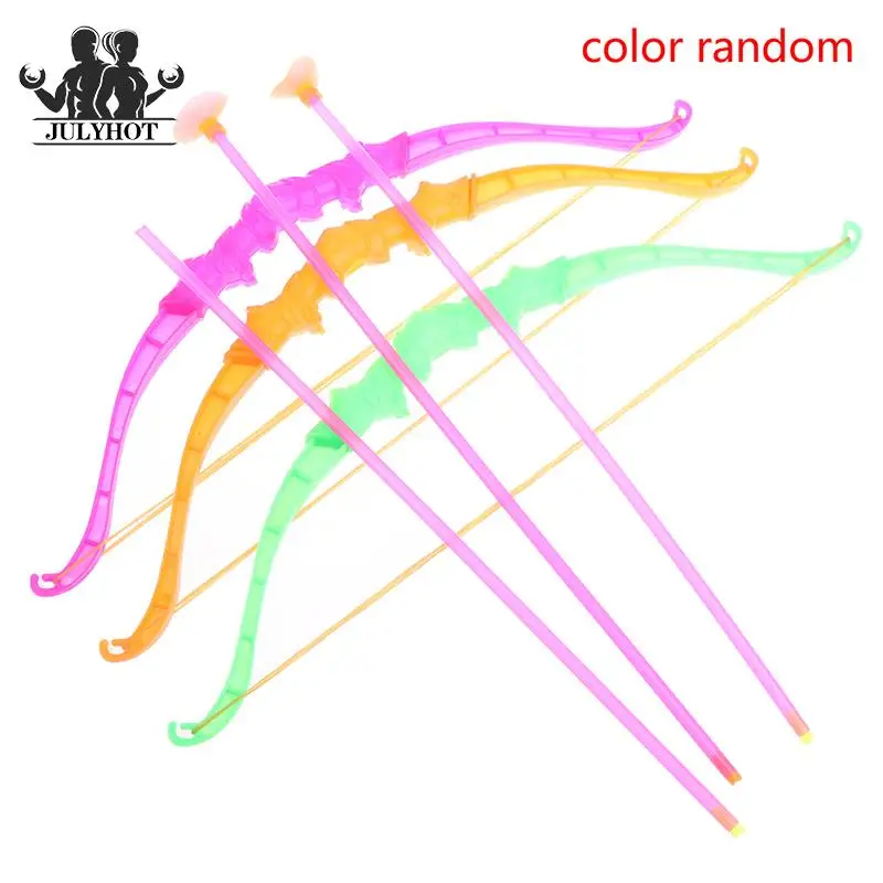 

Kids Shooting Outdoor Sports Toy Bow Arrow With Sucker Plastic Toys For Children Color Random