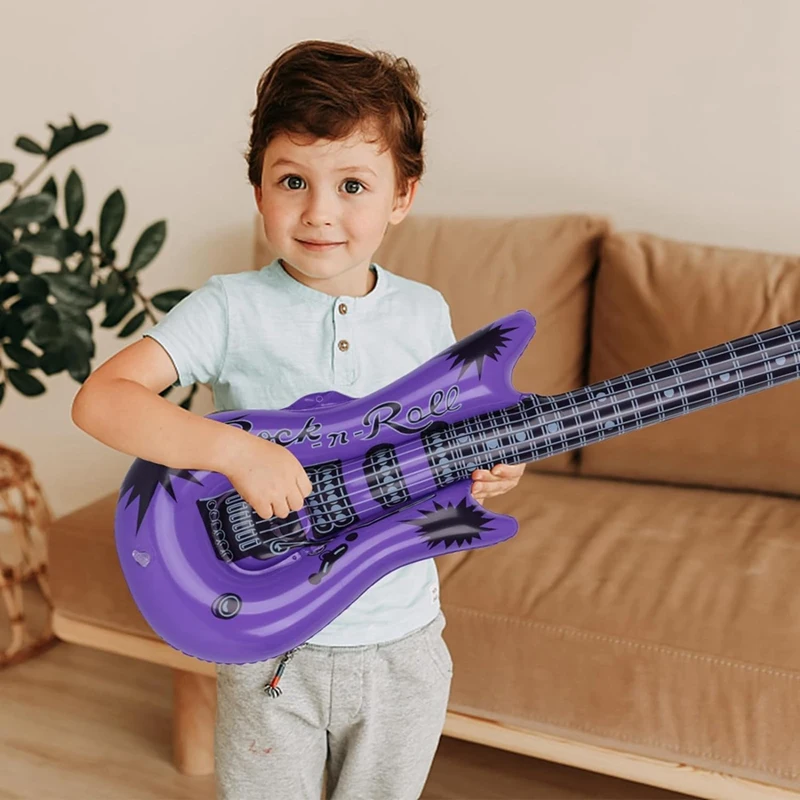 Inflatable decoration toy Inflatable decoration Inflatable toy Inflatable Guitar Blow Guitar Suitable For Children's Gifts Holiday Parties