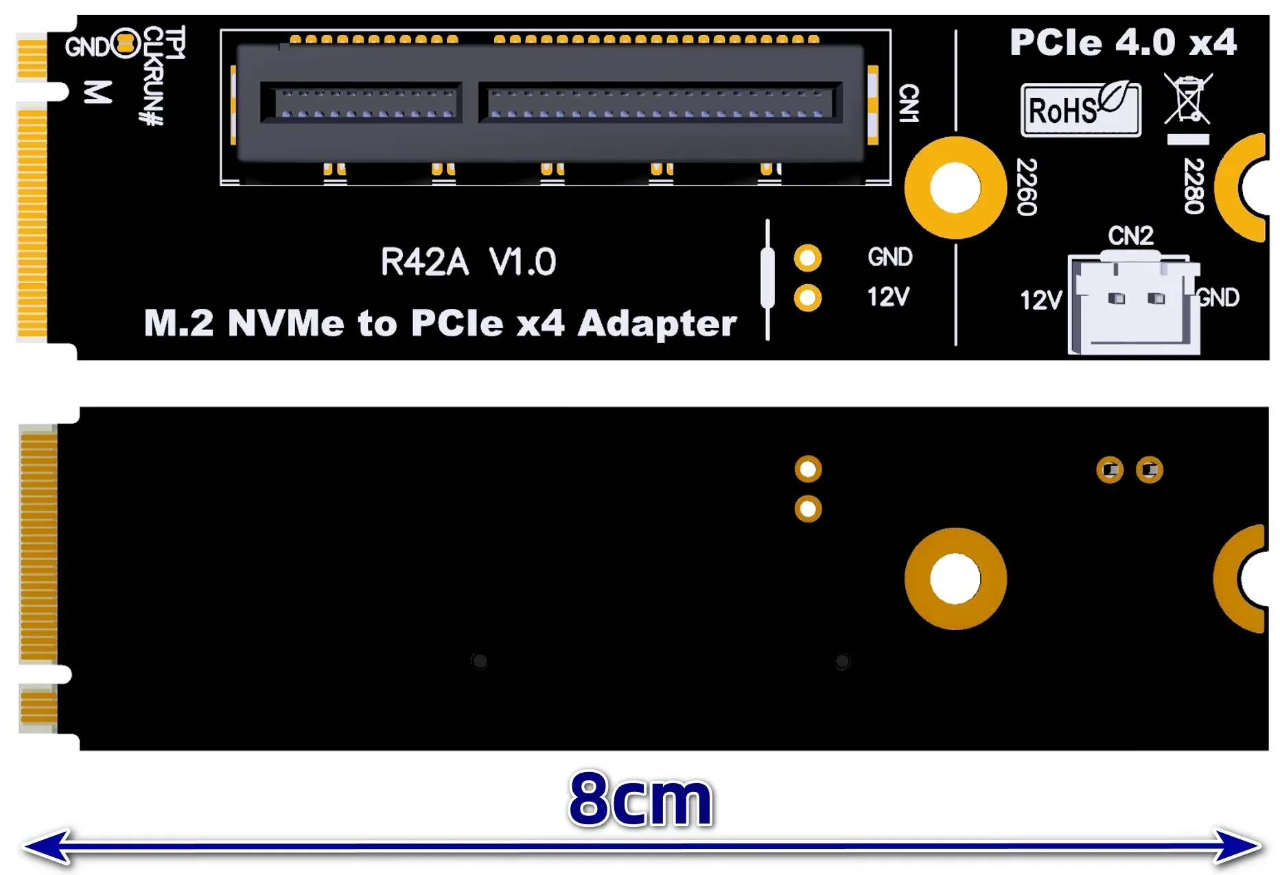 M.2 NVMe から PCIe X4 X16 アダプタ PCB ボード PCIE 4.0 M2 MKey 22110 2280  ライザーネットワークキャプチャ SSD USB コンバータ拡張カード - AliExpress