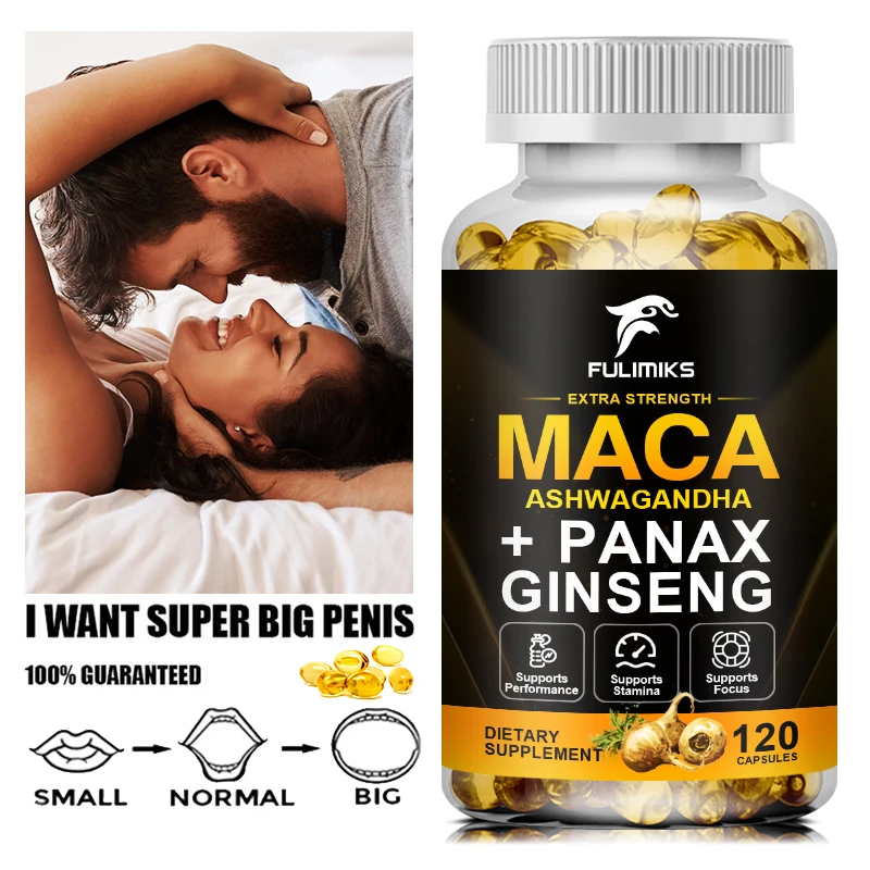 

Maca Root Capsules &Ashwagandha Root & Korean Panax Ginseng for Natural Energy Booster Support Stamina Keep Calm for Women & Men