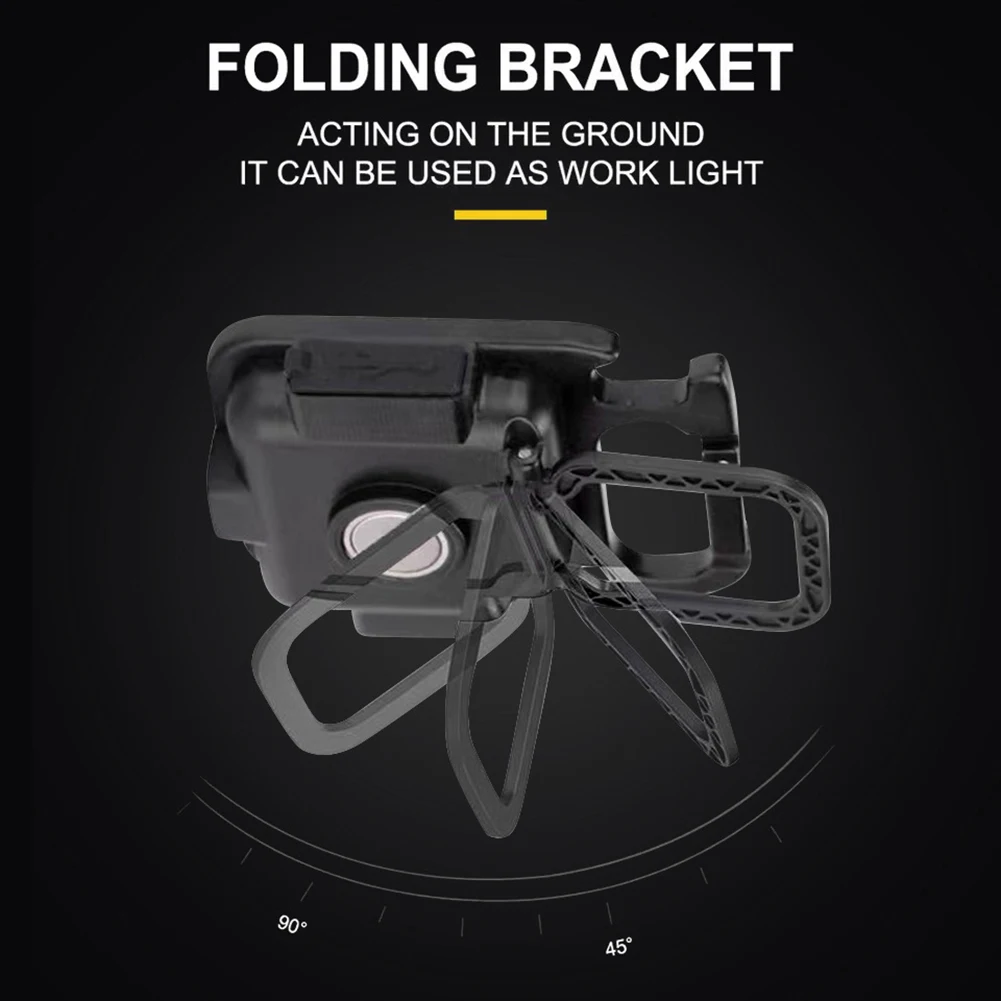 Powerful Pocket Flashlight Portable USB Rechargeable Work Light Mini Keychain Waterproof 400LM Multi-fuction for Outdoor Camping