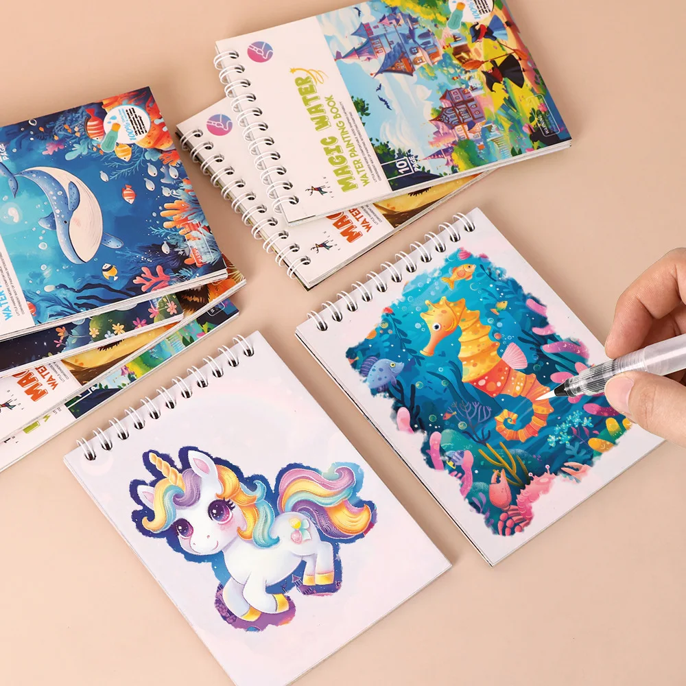 Water drawing books Magic Water Coloring Books for Toddlers 2 3 4 5 6 Years Old Graffiti Fantasy Unicorn Forest Ocean Animal Water Drawing Pictures