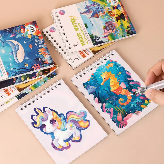 Magic Water Coloring Books for Toddlers 2 3 4 5 6 Years Old Graffiti Fantasy Unicorn Forest Ocean Animal Water Drawing Pictures 1