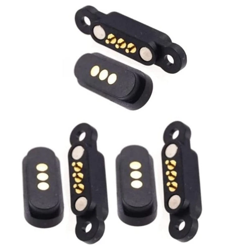 

Hot TTKK 12 Pairs Spring Loaded Magnetic Pogo Pin Connector 3 Positions Magnets Pitch 2.3MM 3P Through Holes Male Female Probe