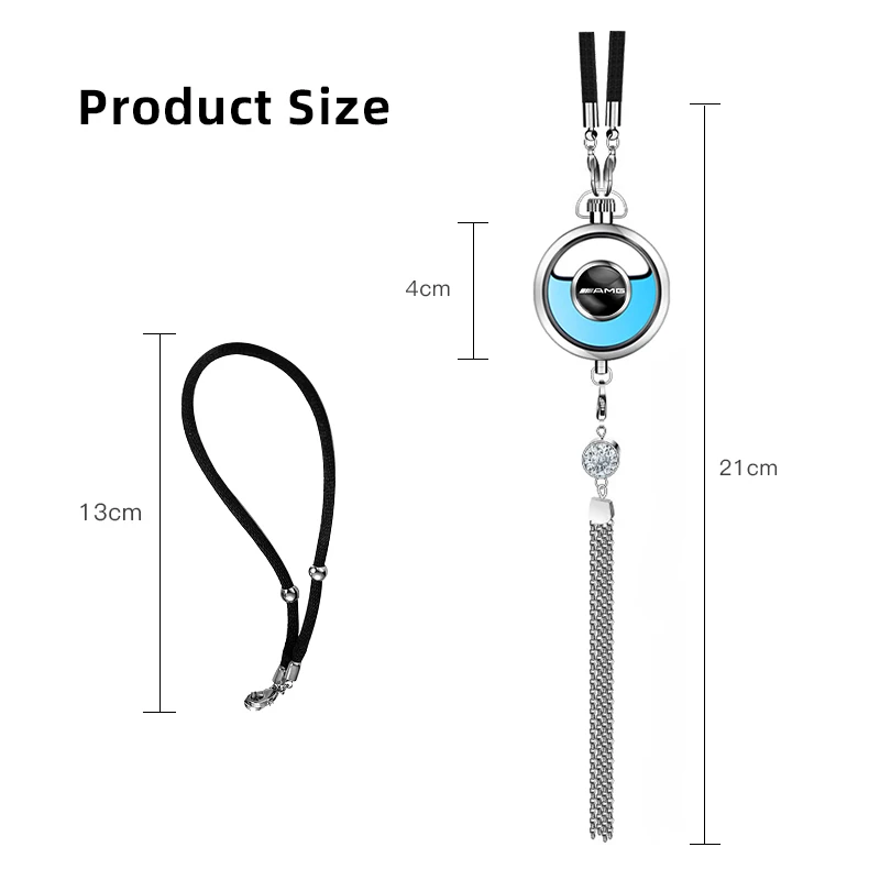 AMG Logo Car Interior Perfume Pendant Air Freshener Scent Bottle