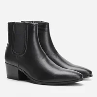 Size 40~46 Men Heightened Shoes Fashion Men high-heeled Boots Leather Chelsea Ankle Boots - Image 2