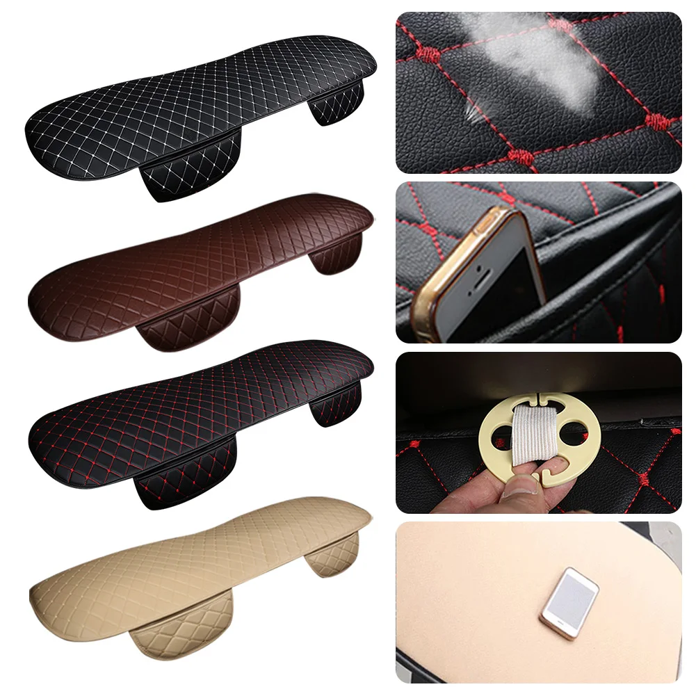 Кожаная задняя подушка чехол для автомобильного сиденья с карманами хранения