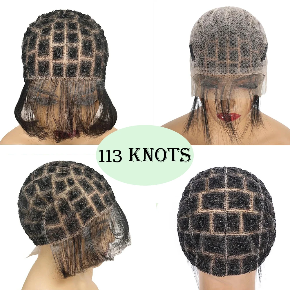 pre-knot full lace cap knotless Box Braid double lace Wig cap for