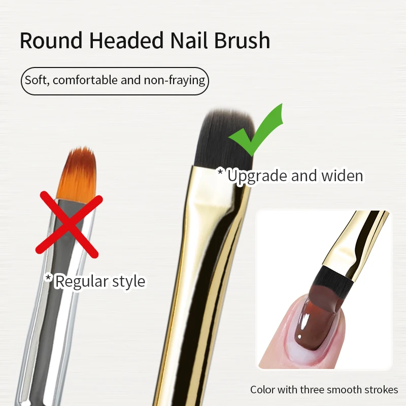 RSNAIL Nail Brush Round Head Light Therapy Pen Nail Art Pattern Painting Pen Professional Drawing Manicure Nail Tool Accessories 5