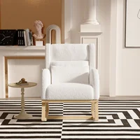 Anajqaqia Teddy Плюшевое кресло-качалка с поясом, белое — изображение 2