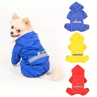 Dog Raincoat Puppy Clothes, Pet Raincoat Hooded Raincoat With D-ring For Dogs Outdoor Supplies
