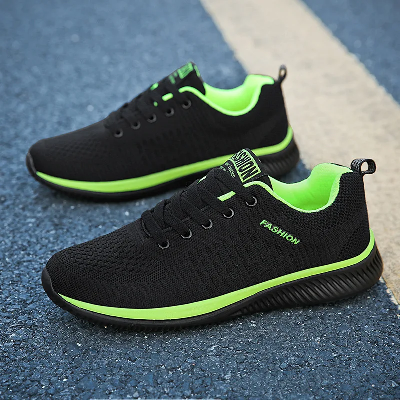 Couple Lightweight Walking Shoes for Men Jogging Athletic Sneakers Black Casual Women Knit Mesh Breathable Running Gym Trainers