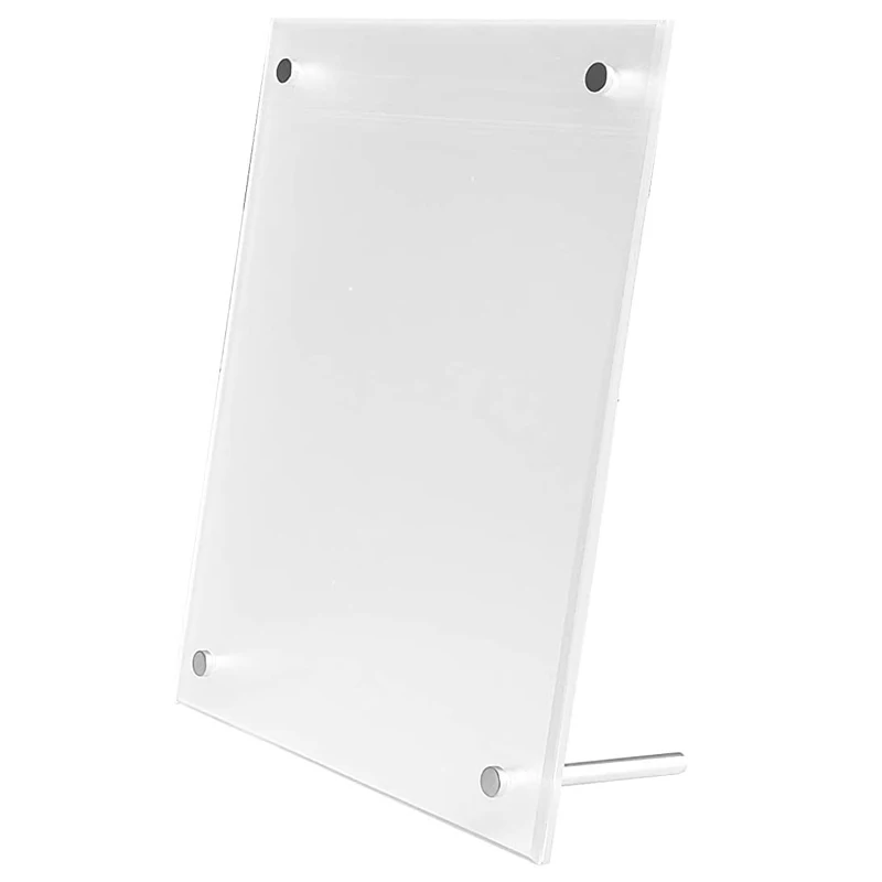 47x35cm Frameless Tabletop Photo Frames Free Standing Clear Acrylic