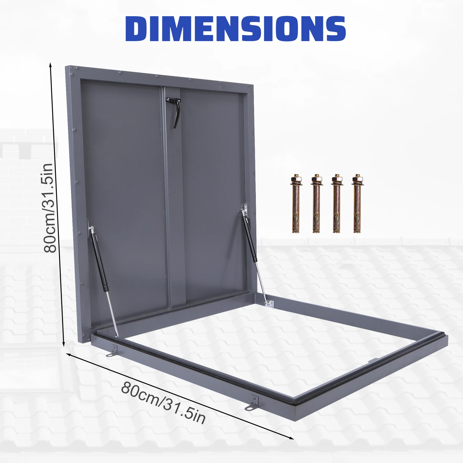 Aluminum Roof Access Hatch Door with Galvanized Steel Panel