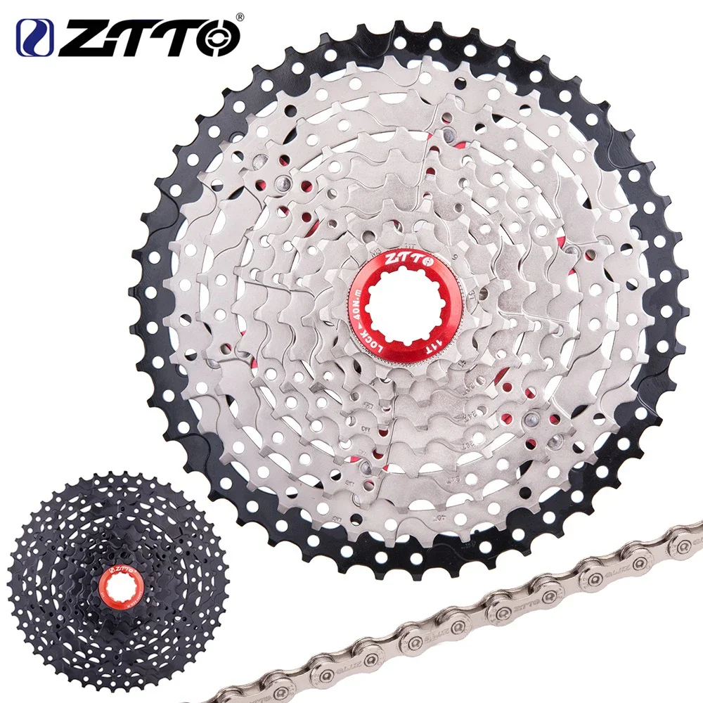 Bicycle Cassette ZTTO 9 Speed 11-46T MTB Bicycle Cassette And Mountain Bike Chain Wide Ratio Sprockets 9s k7 9speed Freewheel
