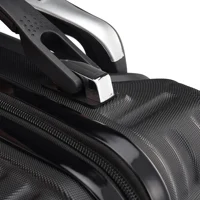 Ensemble de 3 valises rigides ABS avec poignée télescopique et roulettes pivotantes, tailles 28/24/20 pouces, pour voyages d'affaires et vacances, couleur noire 5