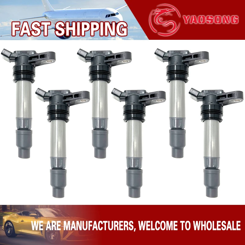 

6Pcs Ignition Coil For Land Rover LR2 Volvo S60 S80 V70 XC60 XC70 XC90 3.0L 3.2L UF594 306842450 LR002954 6G9N12A366 0997001070