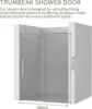 Shower Door 56-60" W x 76" H Frameless Shower Door,Glass Shower Door w/Seal Strip Parts and Handle,Stainless Steel Hardware 6