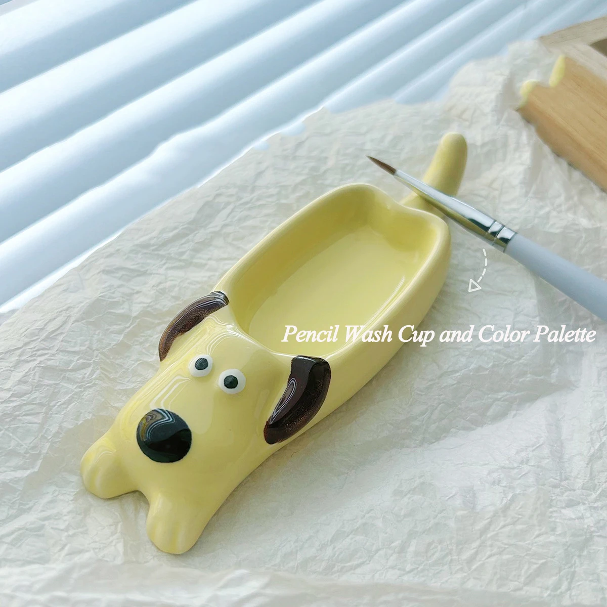 Description Picture 5 of item1PC Nail Tools Cute Ceramic Cup Palette Cleaner Cup Nail Pen Holder Cute Cartoon Nail Pen Wash Tray Clean Cup Nail Brush Holder