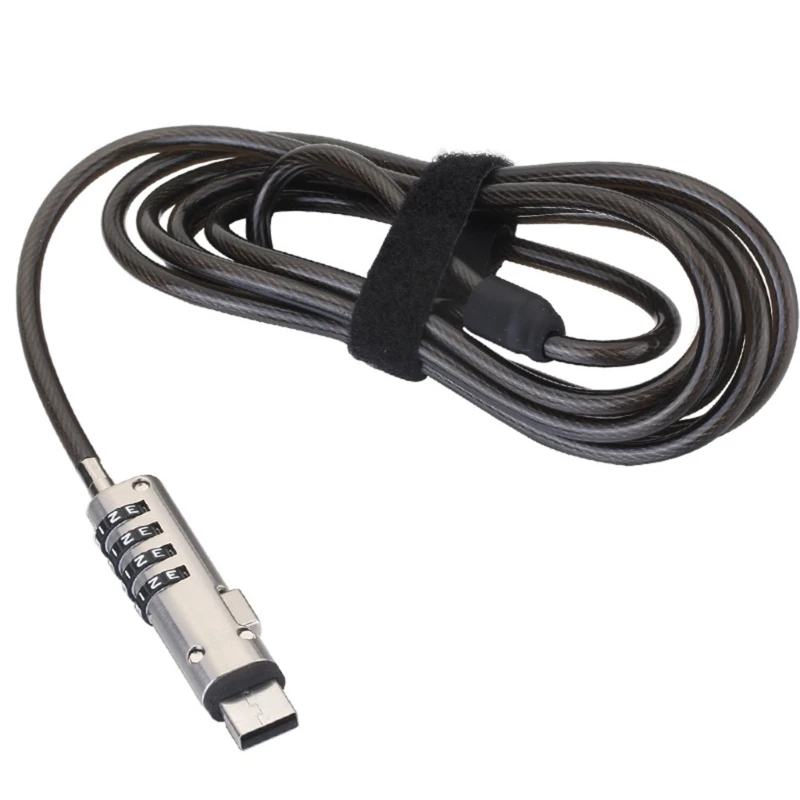 USB Notebook Laptop Combination Lock Travel 4 Digit Security Cable Chain combination padlock,laptop lock