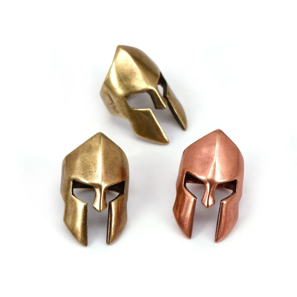 

New Classic Rome Spartan Warrior Helmet Bead Roman Antique Color Retro Mask Accessories for Paracord Keychain DIY Jewelry Making