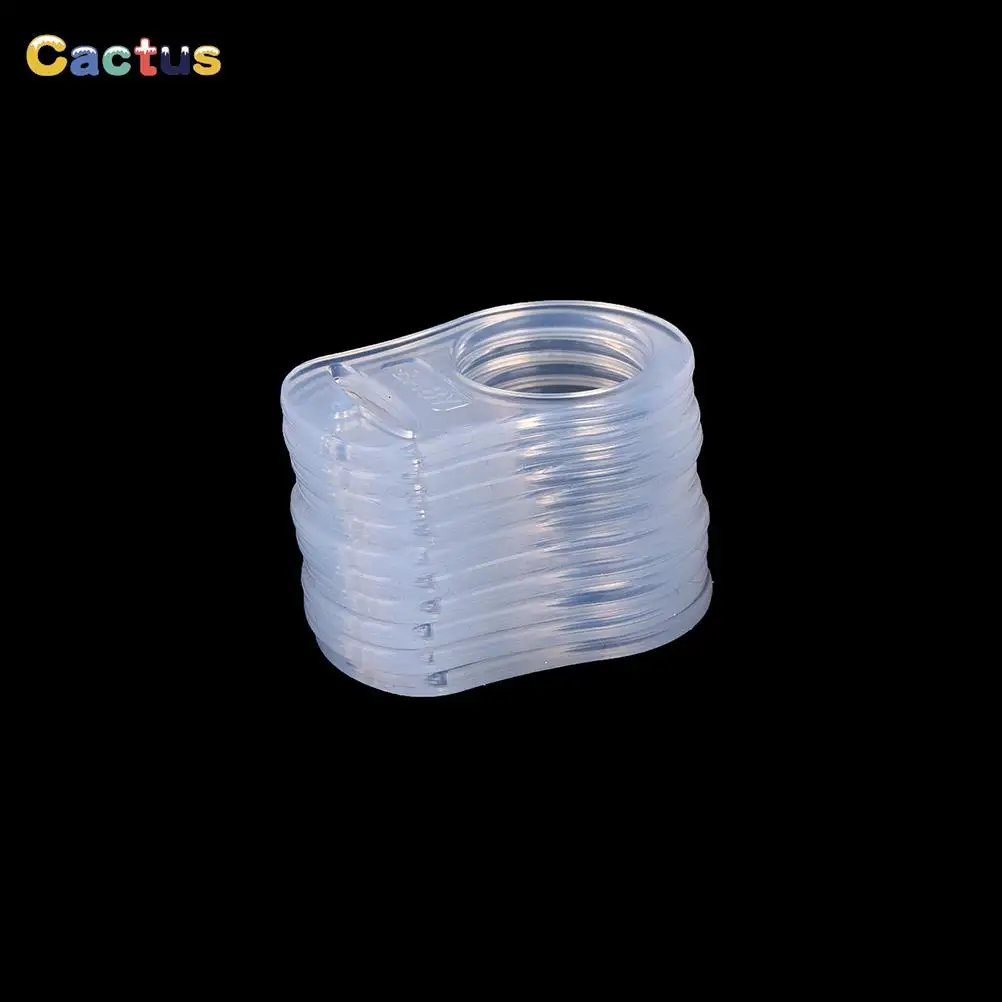 10Pcs/lot Clear Color Silicone Baby Infant Born Mam Pacifier Adapter Rings Dummy Clip Adapter