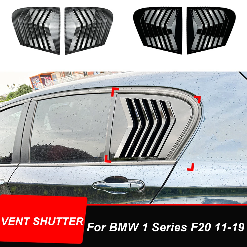 

For BMW 1 Series F20 118i 120i Hatchback 2011-2019 Rear Window Side Vent Shutter Louver Cover Trim Sticker Car Accessories Parts