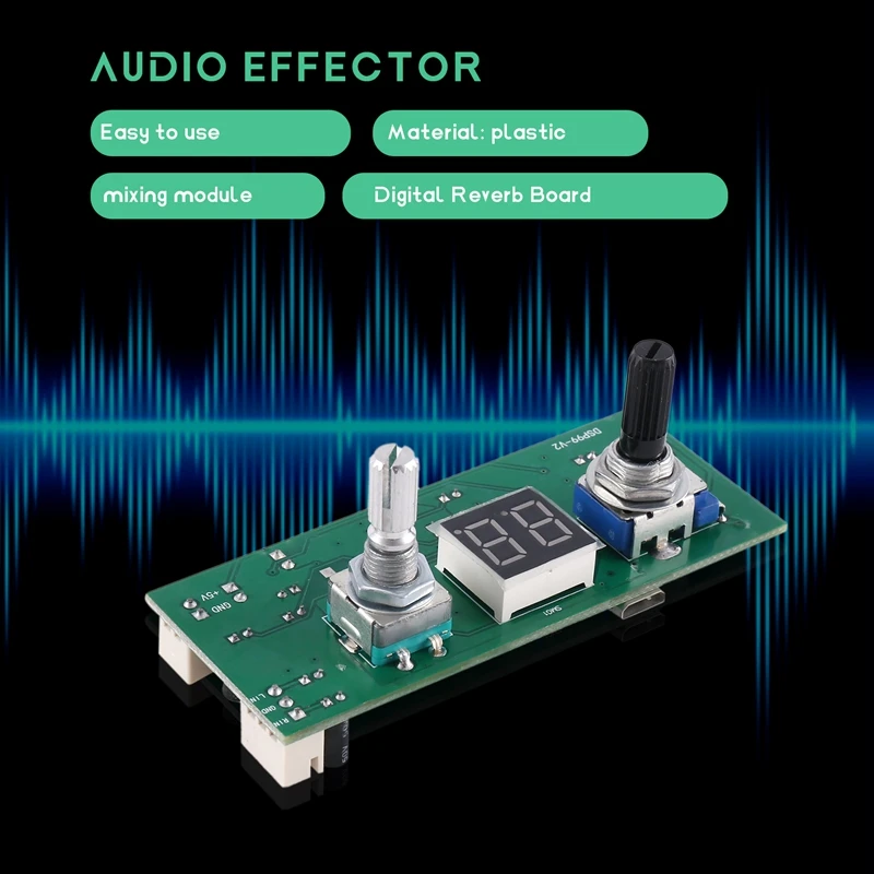 A15R -DSP Digital Reverberation Karaoke Reverb Board KTV Mixer Effector Anti-Whistling Module Multi-Sound Effects