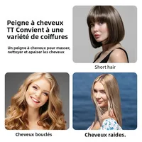 Brosse à cheveux démêlante magique, 1 pièce, paille de blé douce, peigne de Massage du cuir chevelu, antistatique, brosse de toilettage douce, brosse de coiffure pour Salon de coiffure 6