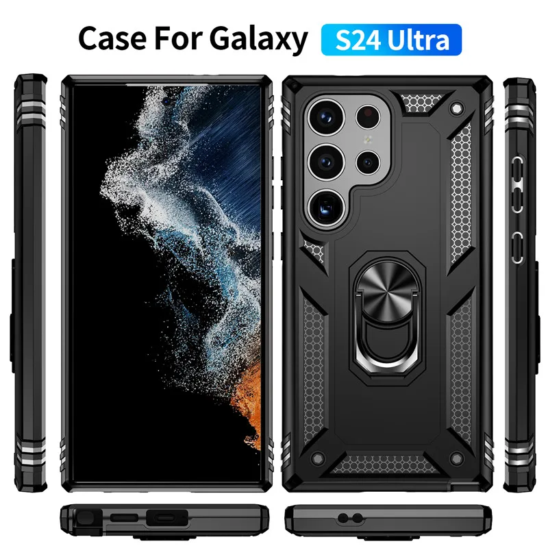 For Samsung Galaxy S24 Ultra Case Shell Punk Phone Holder Armor Case for Samsung  Galaxy S24 Ultra Cover for Samsung S24 Ultra 5G - AliExpress