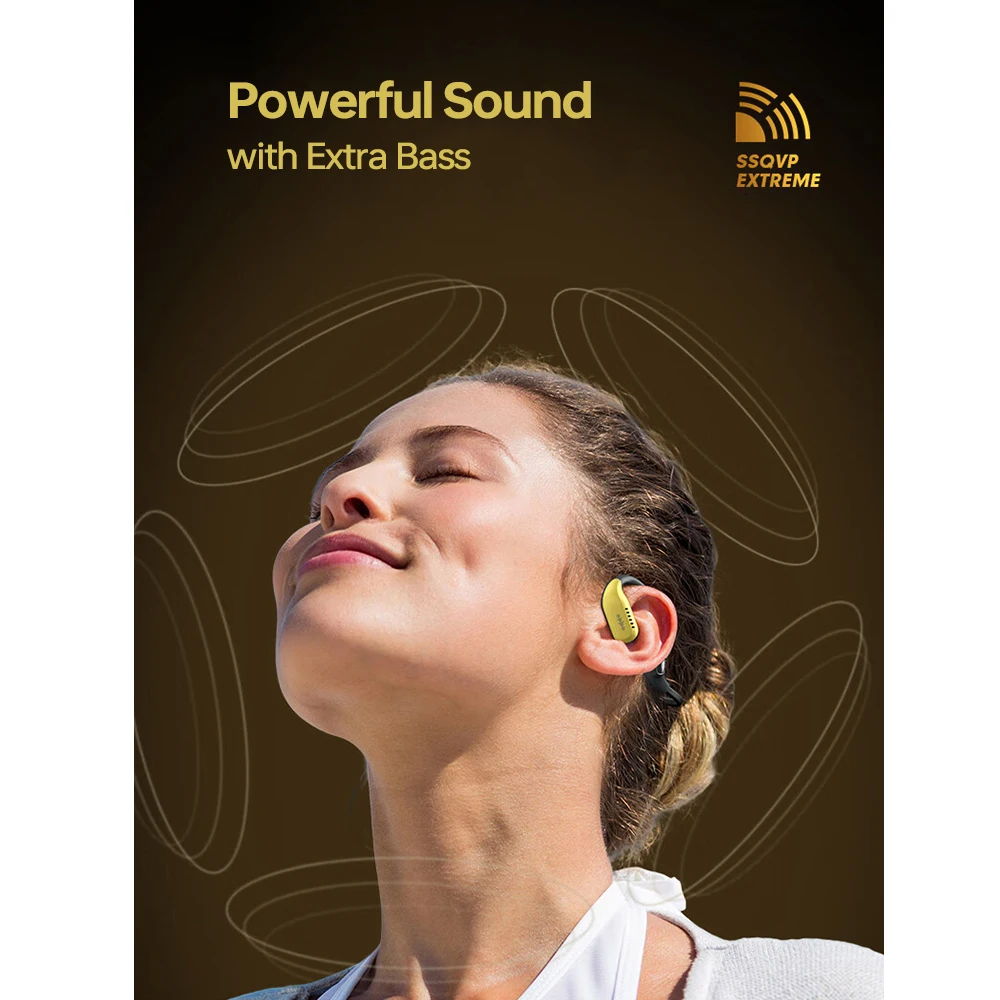 سماعات بلوتوث لاسلكية مفتوحة الأذن، مشغل MP3 4 جيج...