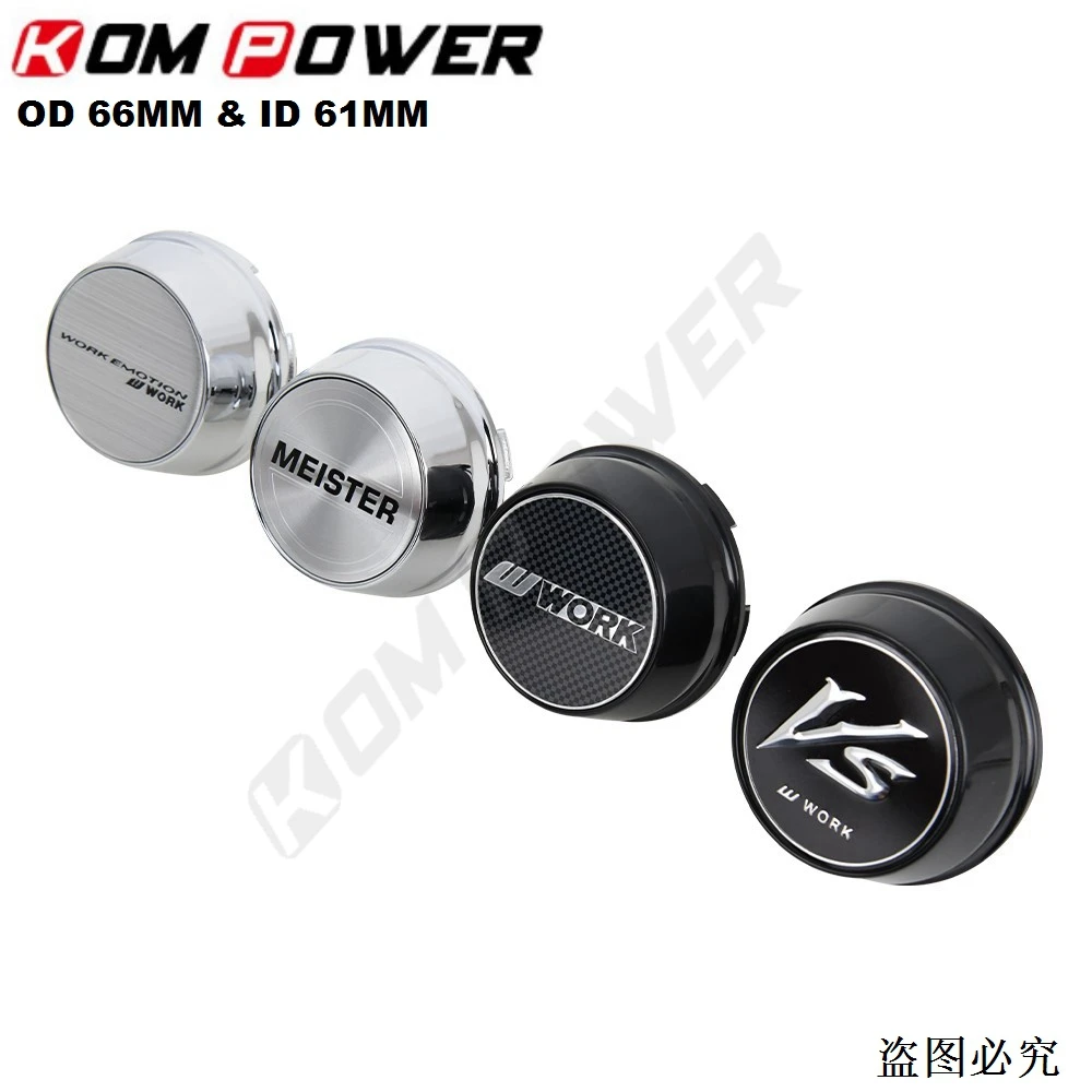 Cap Sport Rim 4PCS OD 66MM / ID 61MM WORK EMOTION EQUIP MEISTER VS Emblem Wheel Centre Cap Wheel Cover Hub Caps