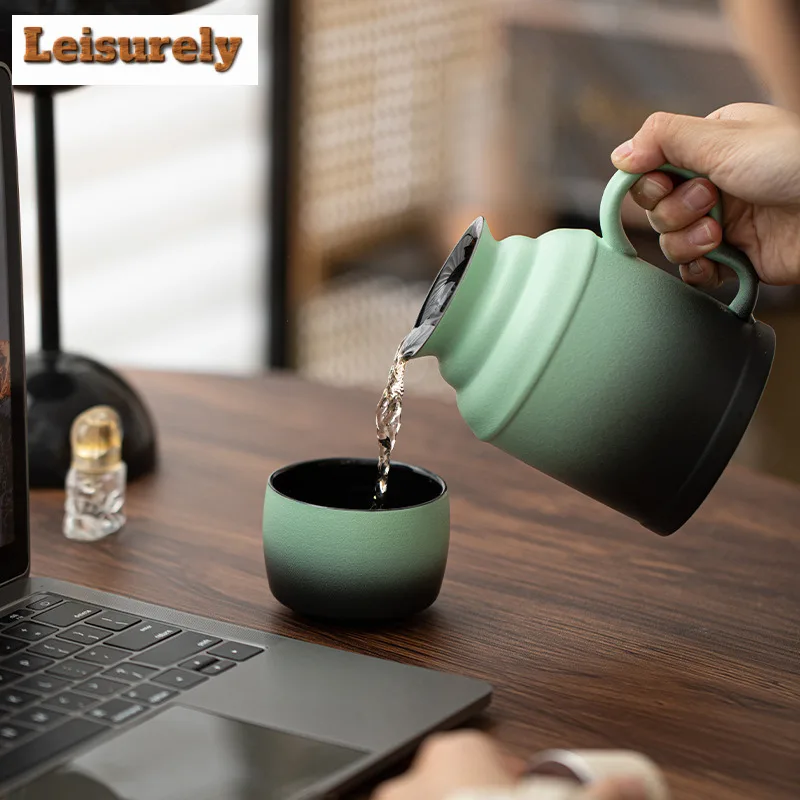 130ml Creative Gradient Color Warm Water Bottle Water Jug Heat Insulation Water Kettle Carafe Hot and Cold Water Pitcher Cafes