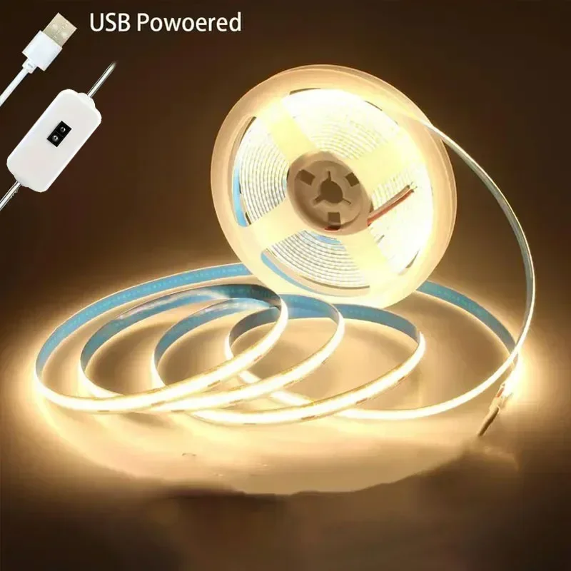 Description Picture 3 of itemCOB Strip Light Motioin Sensor Switch LED Lamp Tape 320Led/M Dimmable Night Lights Waterproof For Home Kitchen Christmas Decor