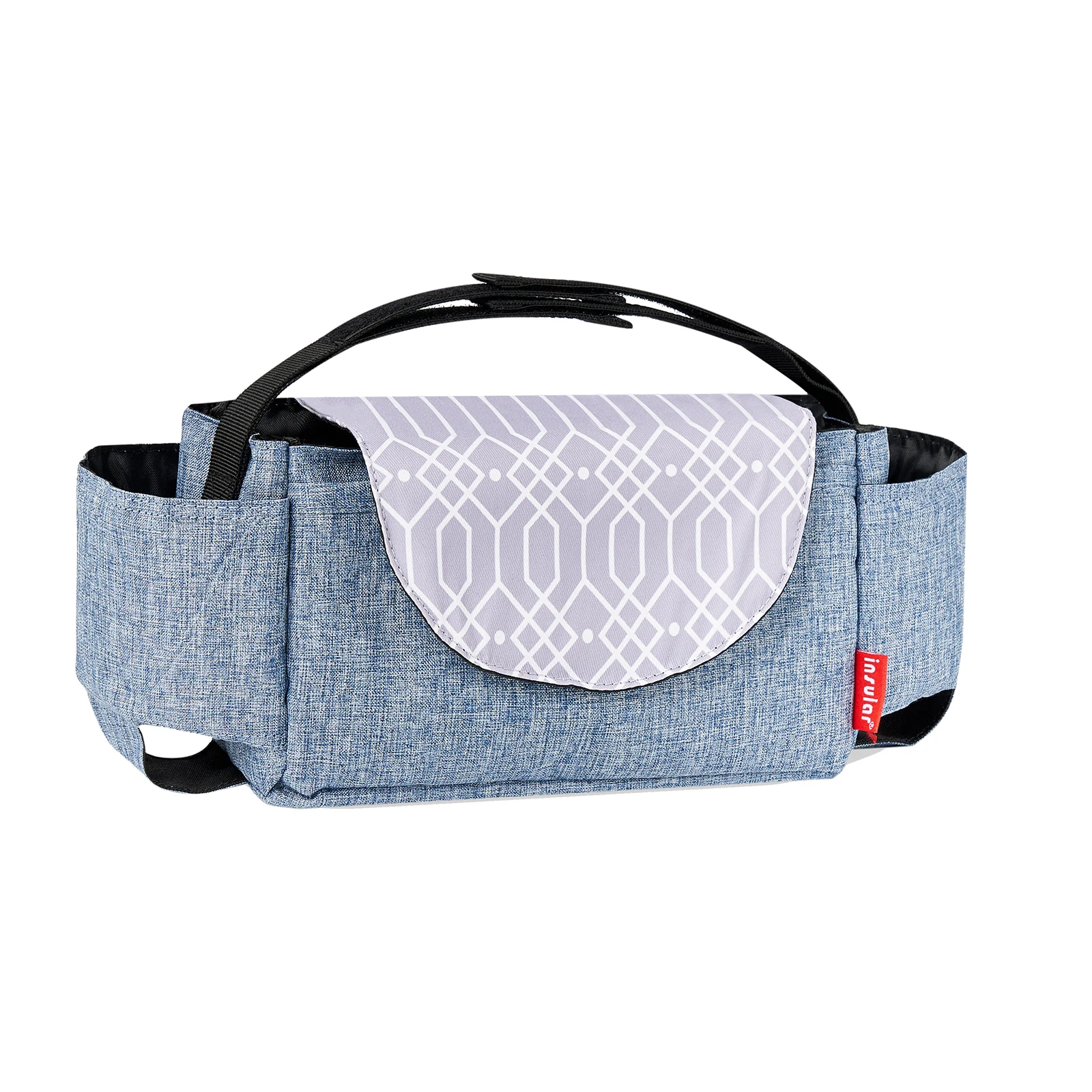 Insular Diaper Bag with Insulated Bottle Storage and Mummy Organizer