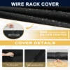 600D Heavy Duty Waterproof Shelf Cover Durable Dustproof Outdoor indoor Shelving Covers for Kitchen Bathroom Living Room 2