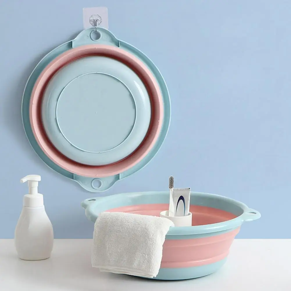 Folding Wash Basin Collapsible Wash Basin Foldable Wash Basin Wearable Folding Washbasin Lightweight Wash Basin Space Saving Portable Plastic Foldable Basin Multifunctional