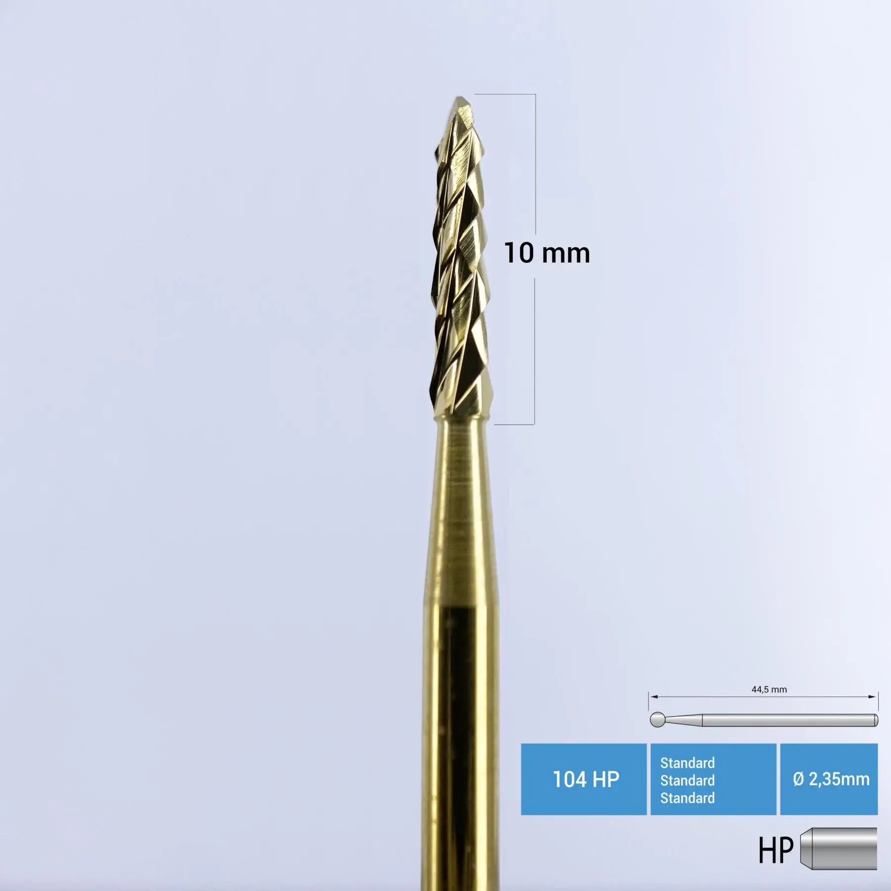 

Frank Dental - 166A HP Titanium Coated Carbide Lindeman Surgery Burs - Bone Cutter Bur - Lindemann Bone Cutter Bur - Bone Cutter