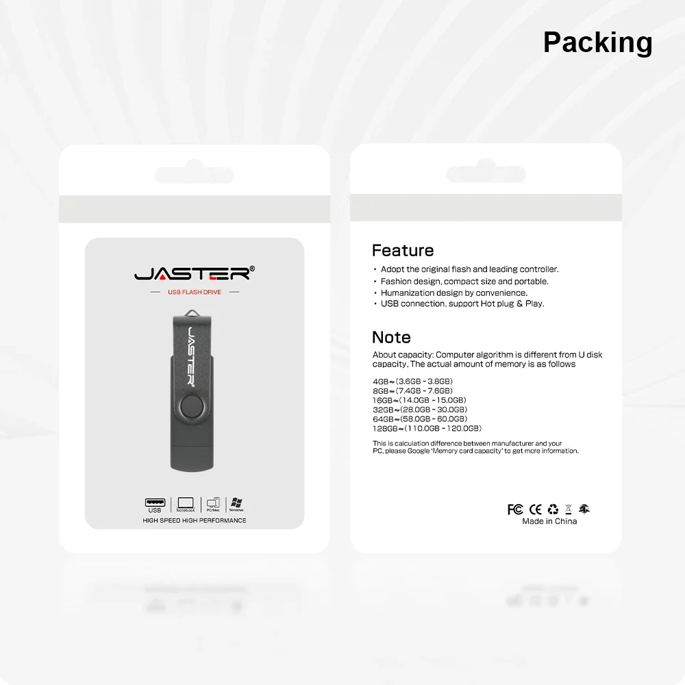 USB Flash Drive For Android/PC 4GB 8GB 16GB 32GB 64GB 128GB