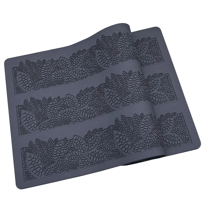 CT-008 Schneeflocke Blume Rechteck 100% Lebensmittel qualität Silikon Back matte Fondant Kuchen Dekorieren Schimmel Werkzeuge – Detail 37