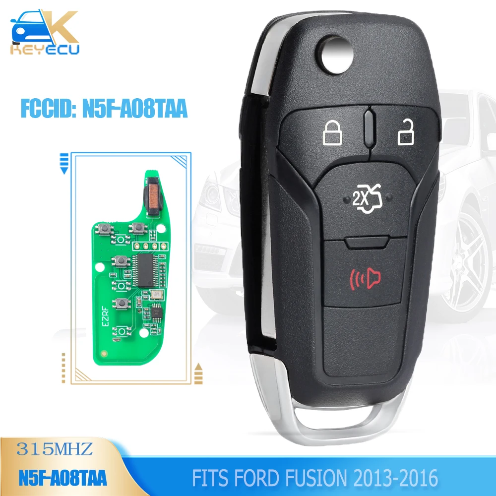

KEYECU 164-R7986 Remote Car Flip Key Keyless Fob for 2013 2014 2015 2016 Ford Fusion FCCID: N5F-A08TAA