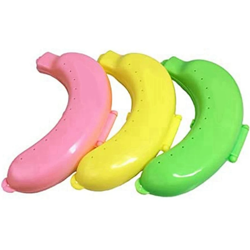 

Cute Banana Protector Storage Box Portable Banana Holder For Lunch Boxes, BPA-Free Fruit Container