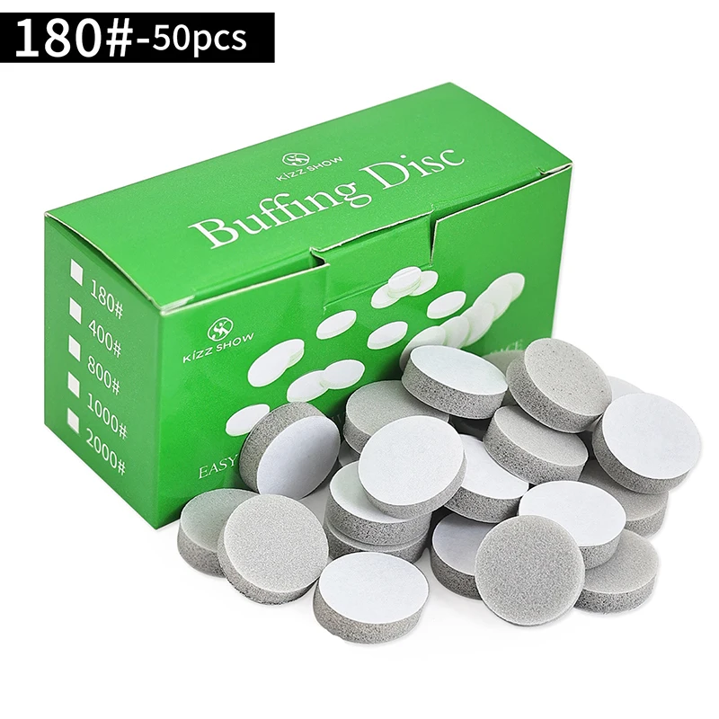50개 네일 버핑 디스크 20mm 폴리싱 샌드피스 빠른 네일 폴리싱 매니큐어 도구 액세서리 네일 키트 전문가용 세트