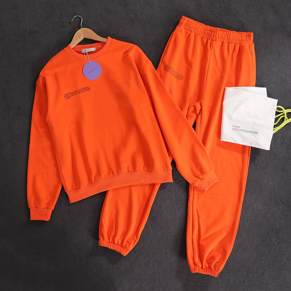 YICIYA Women's  Tracksuit Sweatshirt And Pants Two Peice Sets Sports Sewing Suit Sweatsuits Jogging Sportswear Female Cotton Top