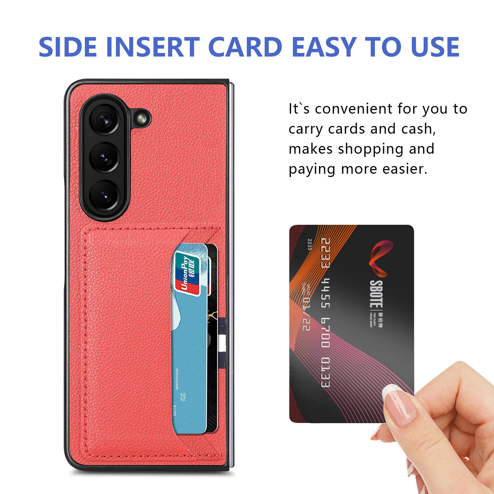 Custodia Funda Pieghevole In Pelle Anti-Sudore Per Samsung Galaxy Z Fold5 Fold5 Fold3 Fold4 Fold2 Fold2 Fol4 3 2 Custodia Tascabile Per Carte