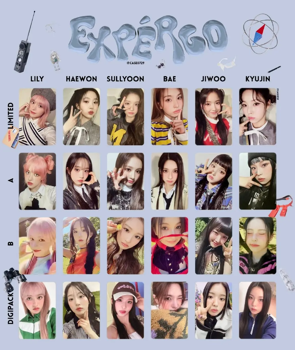

KPOP NMIXX expérgo Album Selfie LOMO Cards Limited Ver. Bright Film Photocards SullYoon JiWoo Bae HaeWon Paper Cards Fans Gifts