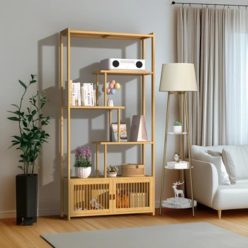 Bamboo Storage Bookshelf 1