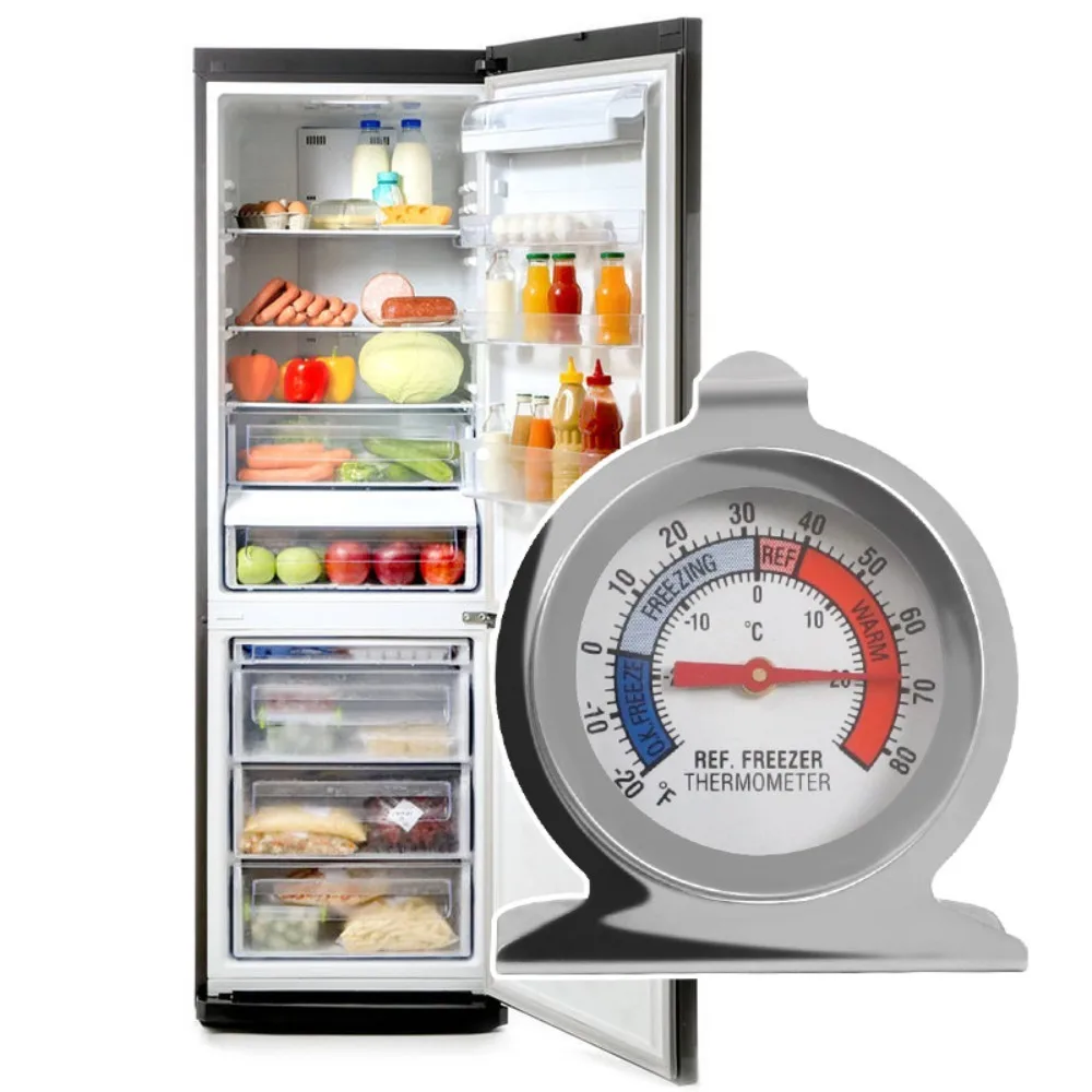 

Sale Refrigerator Meter Gauge Dial Kitchen Fridge Stainless Steel Fridge Freezer Temperature Sensor Food Thermometer