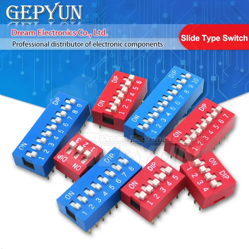 Enhanced Slide-Type Toggle Switch Module | Multi-Bit Positioning | Assorted Colors